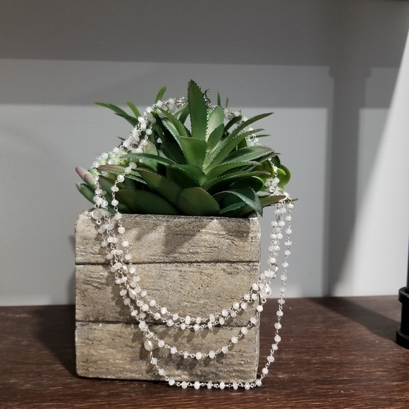 💎STERLING SILVER AND MOONSTONE STATMENT NECKLACE. - Picture 7 of 8